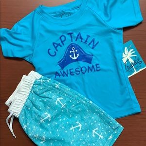 Trunks anchor swim shorts and rash guard